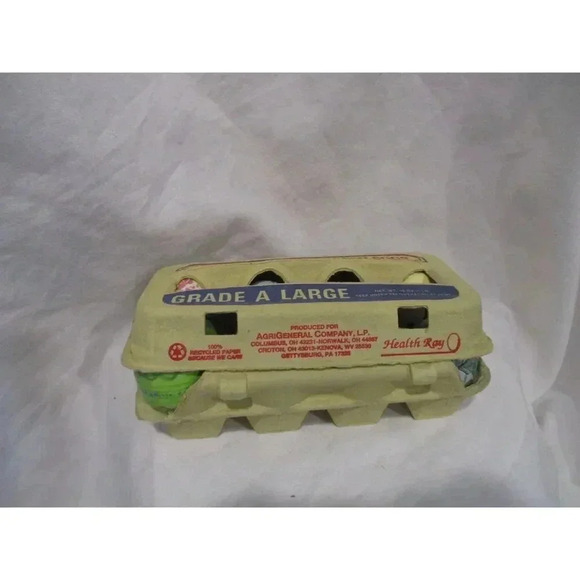 Hand Painted Easter eggs Set of‎ 7 4 ceramic & 3 natural  Holiday chicken - Picture 2 of 4